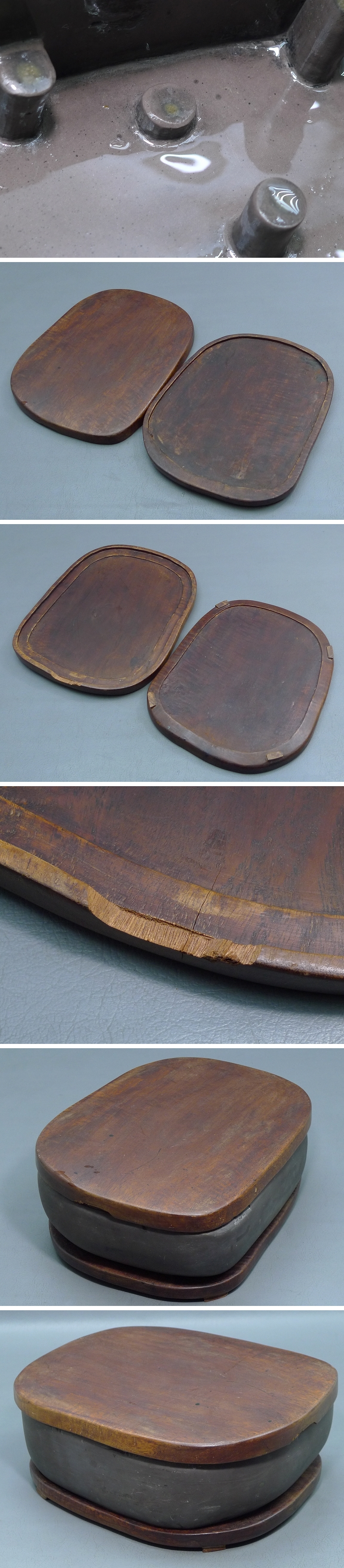 中国端溪硯石眼硯老坑龍魚彫文房四宝 年代物32cmx32x7.9cm重 10kg 中国